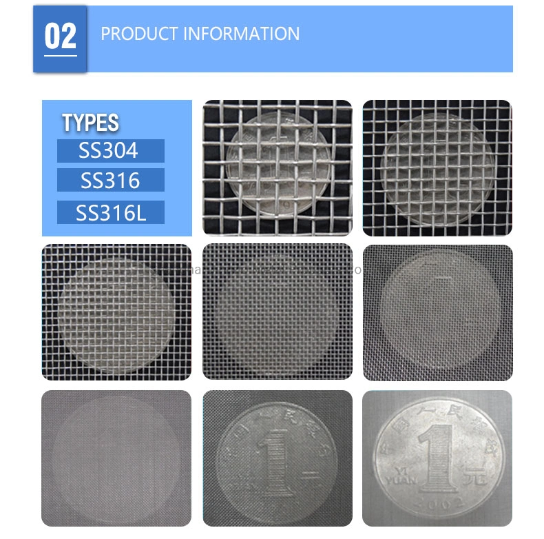 Factory Stainless Steel/Copper/Filter/Square/Dutch Weave/Mining/Metal Wire Mesh